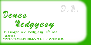 denes medgyesy business card